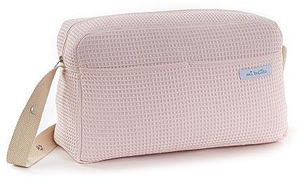 Mi Bollito – Bolso para carrito de bebé. Bolsa organizadora práctica, elegante y multifuncional de gran capacidad. Producto fabricado en España. (Rosa claro)