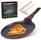 diig DIIG Antihaft-Krepppfanne mit Spachtel, 29,1 cm, Grillpfanne für Pfannkuchen, Tortillas, ofenfestes Aluminiumguss, rotes Kochgeschirr, Induktion, flache Bratpfanne für alle Herde