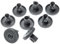 vhbw 8x Basket Roller for Dishwasher Lower Basket Tray compatible with Zanussi ZDIL110, ZDIS100, ZDIS101, ZDIS102, ZDS050 Dishwasher - Diameter 40 mm
