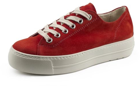 Paul Green Damen SUPER Soft Pauls, Frauen Low-Top Sneaker,schnürer,Plateausohle,Halbschuhe,straßenschuhe,Strassenschuhe,Rot (Salsa),40 EU / 6.5 UK
