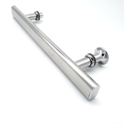 ZAMETTER 304 Stainless Steel Bathroom Shower Door Handle Bathroom Sliding Door Handle Shower Door F Type Pull Handle Replacement