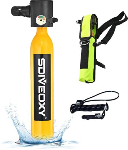 Depósito de buceo, paquete de equipo de buceo de minicuba, bomba de oxígeno portátil de 0,5 l, cilindro de buceo, respirador, tanque de oxígeno, tanque de buceo, tanque de buceo