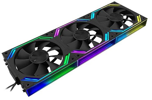 UNI Fan G120Pro Forward Case Fan, Triple Pack Daisy Chain Connection 120mm RGB Pc Fans, for Computer Case Cooler.