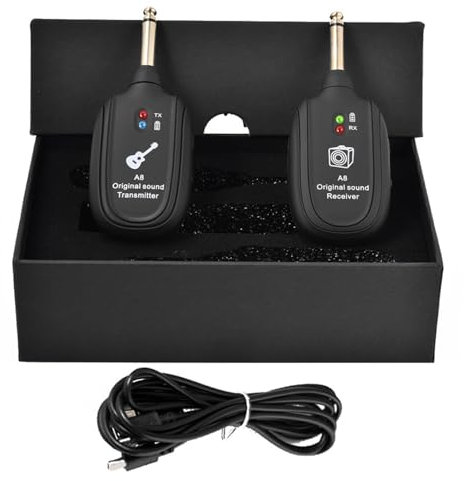 per chitarra digitale - per chitarra digitale da 2,4 GHz, per chitarra digitale ricaricabile | Ricevitore trasmettitore per chitarra wireless a 4, wireless per c
