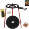 COMBOI Paellero de gas butano Kit Profesional, Quemador plano 35 cm, Paellera Esmaltada 46 cm, Regulador, Manguera, Patas Reforzadas, Nivel, Delantal, Libro Recetas Digital (Kit Paellero Pro-E 35 cm)