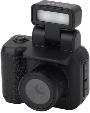 Mini Digital Camera, 1080P Thumb Camera with 1.44In Color Screen, Charging Base, Reversible Flash, Vintage Images, Portable Video Record for School Travel