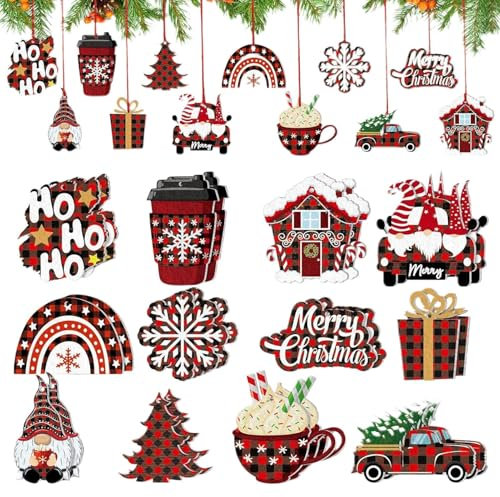 Vintage Christmas Decorations, Vintage Christmas Tree Decorations | Wooden Snowflake Cuts Christmas Tree Decorations | Rustic Farmhouse Decorations, Versatile Winter Party Decor
