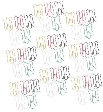 SHOWERORO 60stücke Zahnförmige Büroklammern Kreative Lesezeichenklammer Aktenklammern Für Dokumente Notizen Einladungskarten Fotohalter Schulmaterialien Metallorganizerclips
