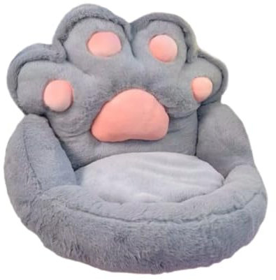 MagiDeal Einsitzer-Sofa, Lesesessel, Bodenkissen, Lounge für Wohnzimmer, Kamin, Büro, Grau