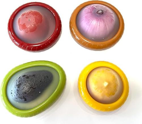 4 Packungen mit transparenten, mit Folie versiegelten Frischhalteboxen for Obst und Gemüse, Kühlschrank-Avocado-Frischhalteboxen, Obst-Aufbewahrungsboxen, Frischhalteboxen for Obst und Gemüse/328