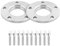 ISINEVER Spurverbreiterung 5x120 20mm 2x10mm 72,6 Kompatibel mit BMW E36 E46 E90 E91 mit 10 Stück Radschrauben M12x1,5x50mm Spurplatten Distanzscheibe Silver