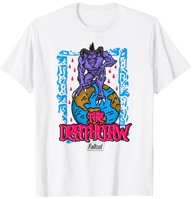 Fallout Video Game The Deathclaw Globe Illustration T-Shirt