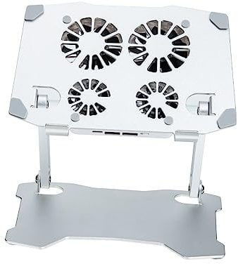 CIYODO Adjustable Computer Desk Silent Fan Cooling Laptop Stand Vertical Riser Holder Desk Accessory