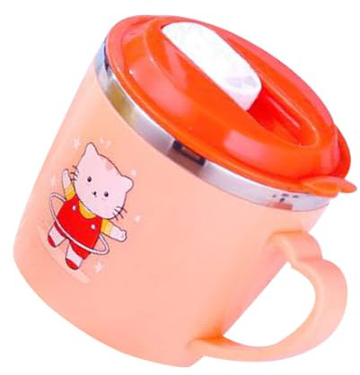 UKCOCO Borraccia per Acciaio Inossidabile con Cannuccia Tazza Antigoccia per Latte Con Scala Graduata per Monitoraggio Fluido Design e Resistente