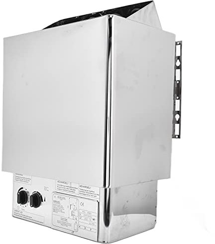 KIMISS Calentador de Sauna Eléctrica de 6kW con Control Interno: Estufa de Sauna de Acero Inoxidable para Salas de, Apartamentos, Hoteles y Centros de Fitness - 220V 50/60Hz