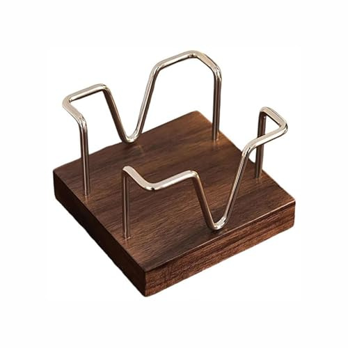 Notizspender aus Holz, Haftnotizhalter, Notizblock, Organizer für Büro, Schreibtisch, Zuhause, Schule, Büro (Silber)
