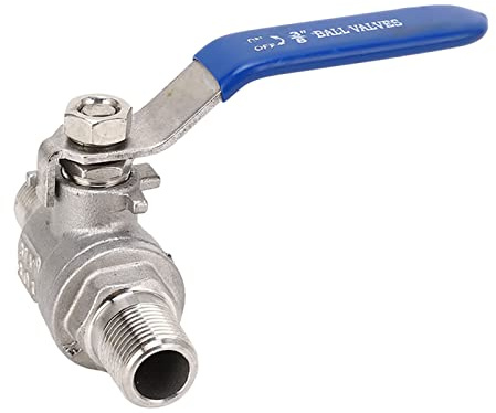 Haofy Kugelhahn mit Außengewinde für Mechanische Geräte – Edelstahl-Kugelhahn mit Vollem Durchgang für Sanitärarmaturen
