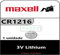 Maxell CR1216 Lithium Batterie