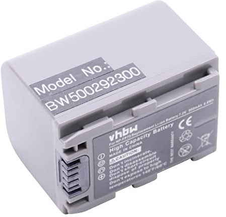 vhbw batteria compatibile con Sony DCR-DVD203E, DCR-DVD203, DCR-DVD205E, DCR-DVD205, DCR-DVD403 videocamera camcorder (950mAh, 7,2V, Li-Ion)
