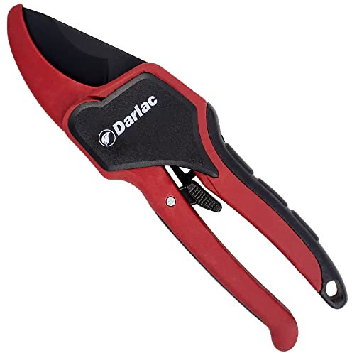 Darlac Classic Ratchet Pruner – Garden Pruner That Multiplies Pressure Applied - Razor Sharp Blades Ideal for Gardeners with a Weaker Grip - SK5 High Carbon Steel Blade