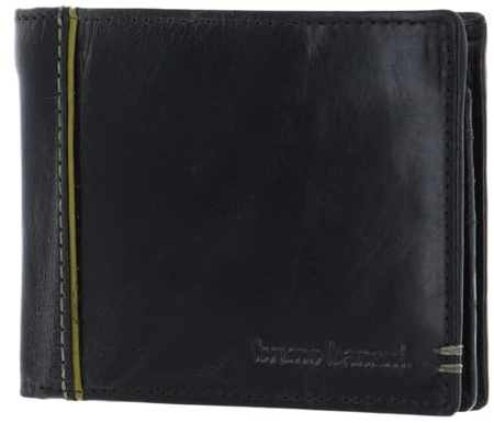 Bruno banani Geldbörse Herren schwarz/grün, L 12 x B 10 x H 2 cm