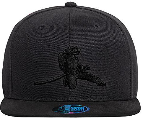 FIRE & FIGHT Streetwear Das Original Feuerwehr Angriffslustig Snapback Cap - Black Line Löschangriff Design retten löschen Bergen schützen
