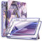 SURITCH Hülle für iPad 10,2 Hülle (iPad 9./8./7. Generation) Schutzhülle mit Eingebaut Displayschutz und Pencil Halter Case mit Ständer Funktion und Auto Schlafen/Wachen für iPad 10.2 Zoll - Lila