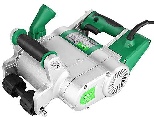 Jieotwice 220V Elektrische Schlitzmaschine Elektrischer Handhobel Spezialwerkzeug für die Wasser- und Strominstallation mit 25-mm- und 35mmlegierungsklingen (Maschine)