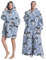 Extra Long Oversized Wearable Blanket Hoodie with Sleeves for Women, Warm Hooded Blanket (90cm, Grey)
