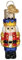 Old World Christmas Gumdrops Mini Soldat Casse-Noisette en Verre soufflé pour Sapin de Noël