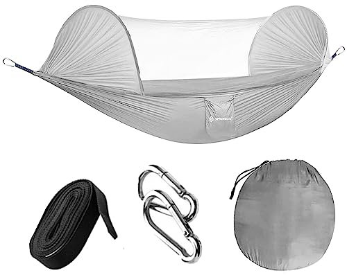 SPRINGOS Hamaca con mosquitera, hamaca de viaje o camping, 140 x 260 cm