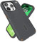 Speck iPhone 15 Pro Hülle – ClickLock rutschfeste Interlock, MagSafe kompatibel, Fallschutzgriff – Kratzfest, weiche Haptik, 6,1 Zoll Handyhülle – Presidio2 Grip Anthrazitgrau/Cool Bronze/Weiß