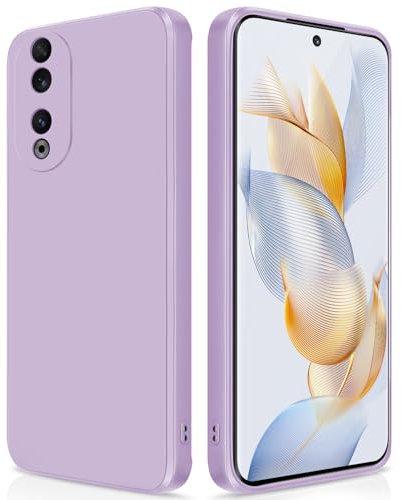 GiiYoon Funda para Honor 90 5G, Case de Silicona Suave de TPU Carcasa Protector de Goma Fexible Prueba Liviano y a Delgado de Golpes Antirrayas para Teléfono (Violeta)