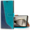 Mulbess für Samsung Galaxy S24 Ultra Hülle, Handyülle Leder mit Kartenfach, Klapphülle mit Magnetverschluss, Flip Case Etui Handytasche Schutzhülle, Stilvoll Mint Blau