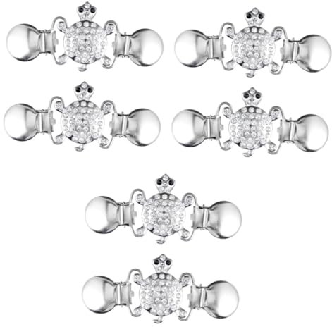 LIFKOME 6 Stk Pullover-Clip schildkröte turtle kleiderklammer stoffklemmen clip für strickjacke Cardigan-Schnalle Pullover mit Strass Abs Pulloverschnalle Pullover Cardigan Clips