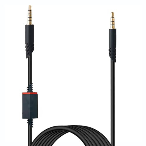SPTSSWET Ersatzkabel Audiokabel Kabel kompatibel mit Astro A40 A40TR A10 Gaming Headset für Xbox One PS4 mit Inline-Mikrofon-Stummschalter,2 m Kabel Schwarz