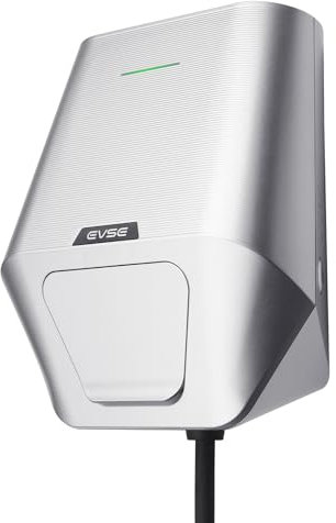 Teskee Wallbox tipo 2 monofase 7,4 kW Home EV stazione di ricarica per tutti i veicoli elettrici e auto ibride plug in esterni e interni, corrente regolabile 16 A/24 A/32 A, cavo da 1 m