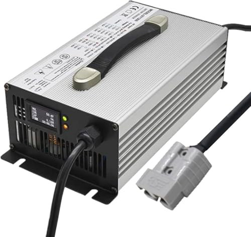 Chargeur de batterie plomb-acide 1500W 48V 25A avec connecteur Anderson 50A/120A/175A/350A pour chariot élévateur électrique,transpalette,autolaveuse et véhicule électrique à quatre roues(175A)