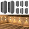 HAMLITE Solar Fence Light for Garden: Weatherproof Dual Direction Lighting - 8 Packs Adjustable 3 Modes - Easy Install Wall Lights for Deck Garden Door Porch Fence Patio