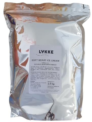 Softeispulver Schokolade 2,5kg | 7-9 Liter fertige Mischung | Eis Pulver für Softeismaschine - cremiges Softeis für Zuhause & Gastronomie - Eispulver mit Schokoladengeschmack
