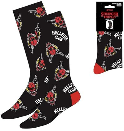 CERDÁ LIFE'S LITTLE MOMENTS Unisex Kinder Stranger Things 2900003174 Socken, Schwarz, 36-42 EU