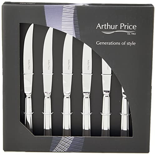 Arthur Price Every Day Harley Steak Knives, Stainless Steel, Silver, 26.4 x 26.6 x 4 cm