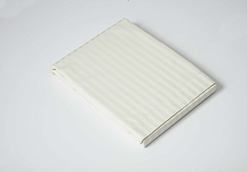 Belledorm 540 Thread Count Satin Stripe Flat Sheet (Kingsize) (Ivory)