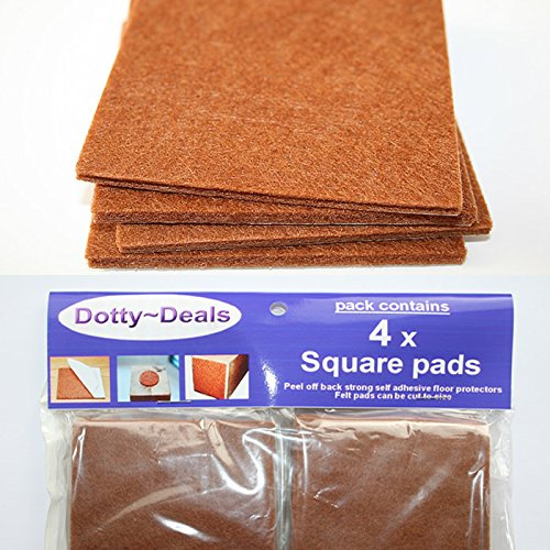 4x square self adhesive felt floor protector pads