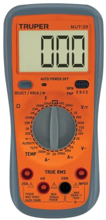 Truper Professional Digital Multimeter (Model 10402, MUT-39)