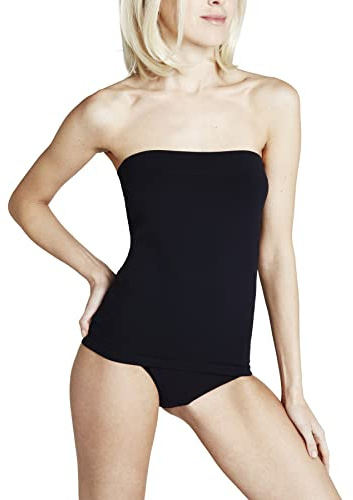 FALKE Damen Tube Top hochwertiges modisches Bandeau Top ohne Träger schulterfrei elegant leicht schimmernd blickdicht fein feines weiches Material 1 Stück