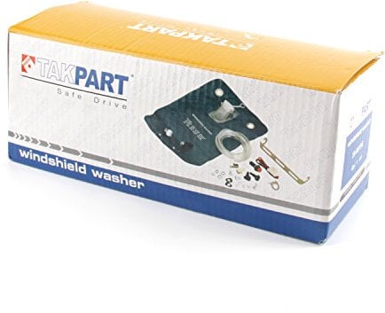 TAKPART Kit universal de bolsa de bomba de limpiaparabrisas de 12 V con interruptor de botón de chorro para coches clásicos