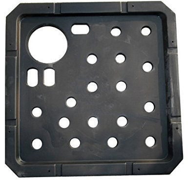 Dehner Brunnenzubehör Ersatzdeckel für Brunnen, quadratisch, ca. 56 x 56 x 3 cm, Kunststoff, schwarz