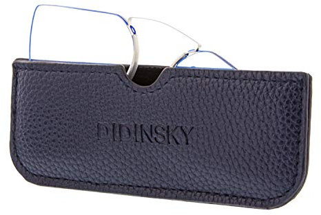 DIDINSKY Lesebrille für Damen und Herren Randlose. Blaulicht das Computerleser blockiert. Unzerbrechliche Anti-Glare-Brille im Taschenformat. Blue +2.0 - HERMITAGE SQUARE