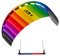 HQ Design - Symphony Beach III 2.2 Sport Rainbow Zweileiner Lenkmatte Lenkdrachen Drachen für Kinder und Erwachsene ab 14 Jahren, 73x220cm, inkl. 100kp Dyneema 2x25m+Controlbar 2-6 Bft